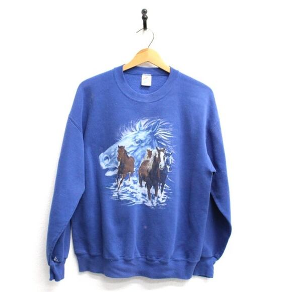 Vintage Cross Country Trail Ride Missouri Horse Sweatshirt Large - Picture 1 of 10